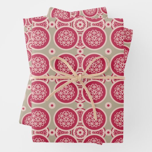 Nukleares Wachstum - Magenta bei Roggen - nahtlose Geschenkpapier Set (Beispiel)