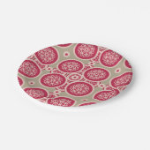 Nukleares Wachstum - Magenta bei Roggen - nahtlose Pappteller (Schrägansicht)