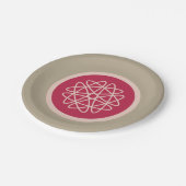 Nukleares Wachstum - Magenta bei Roggen - nahtlose Pappteller (Schrägansicht)