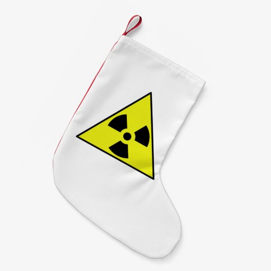 Nukleares Warndreieck Kleiner Weihnachtsstrumpf (Vorderansicht (hängend))