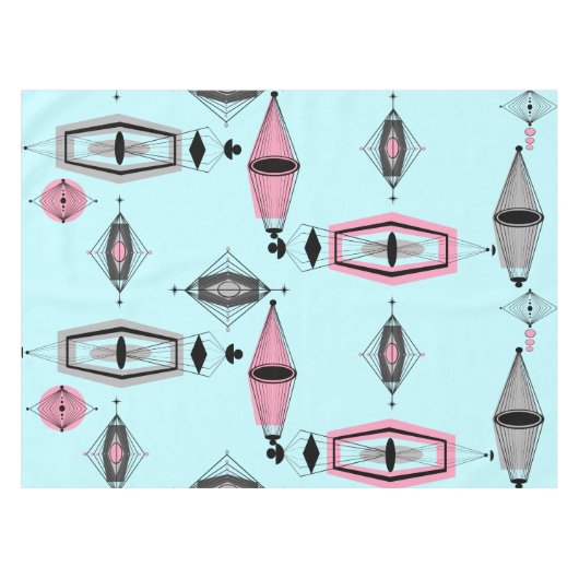 Nukleosid-rosa-graues Muster Tischdecke (Vorderseite (Horizontal))