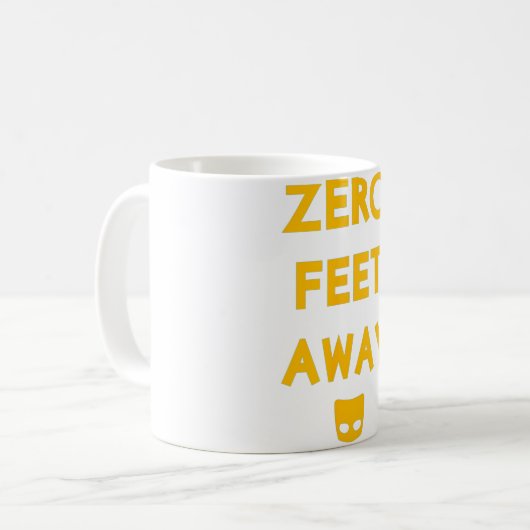 Null 0 Meter entfernt Funny Gay Cruising Kaffeetasse (Vorderseite Links)