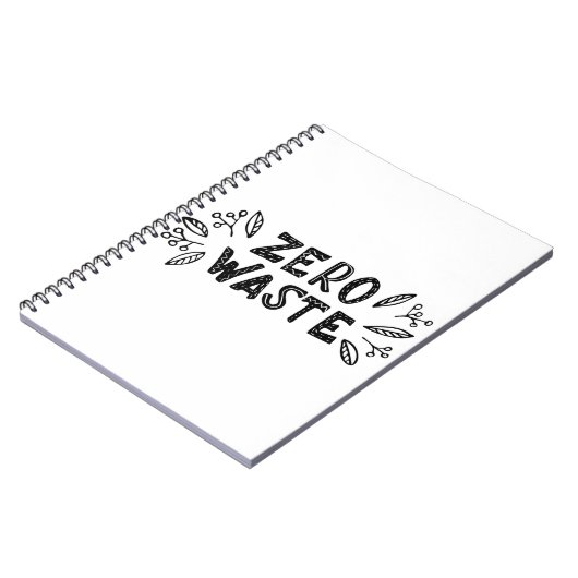  Null Abfall| Nachhaltigkeit Öko Notizblock (Linke Seite)