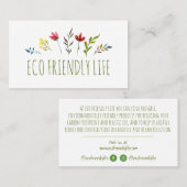 Null Abfall Ökologisch Visitenkarte (Vorne/Hinten)