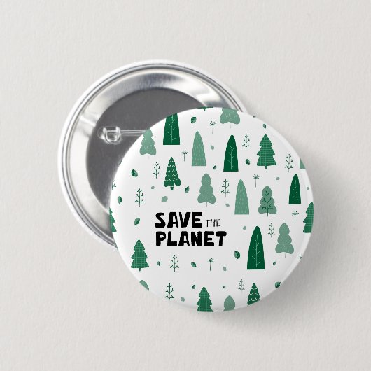 Null Abfall| Unterstützung der Öko Nachhaltigkeit Button (Vorne & Hinten)