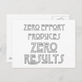 Null Anstrengungen..2 Postkarte (Vorne/Hinten)