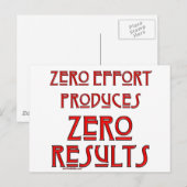 Null Anstrengungen... Postkarte (Vorne/Hinten)