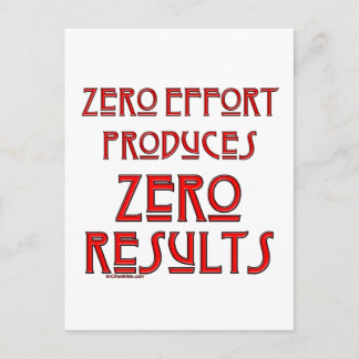 Null Anstrengungen... Postkarte