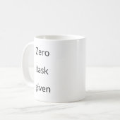 Null-Aufgabe vergeben - Keine Nonsense Office-Tass Kaffeetasse (Vorderseite Links)