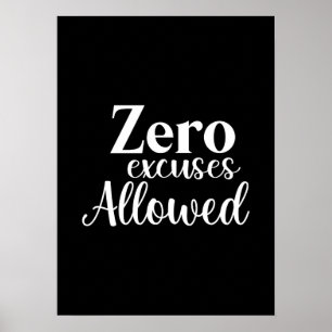 Null Ausreden erlaubt - Fitness, Hektik, Erfolg Poster