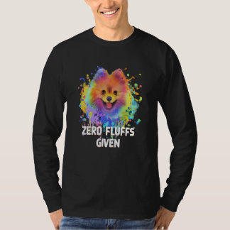 Null Bausch gegeben Pomeranian Pom Pom Humor Hund  T-Shirt