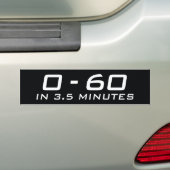 Null bis sechzig in 3,5 Minuten Autoaufkleber (Auf Auto)