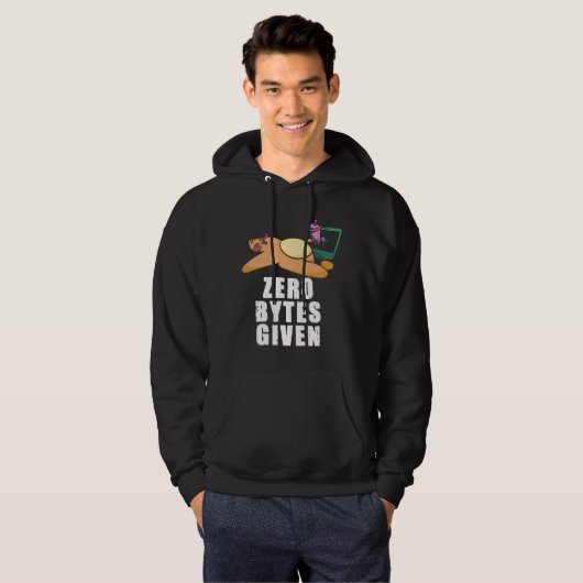 Null Bytes für Sloth Computer Science-Programm Hoodie (Vorne ganz)