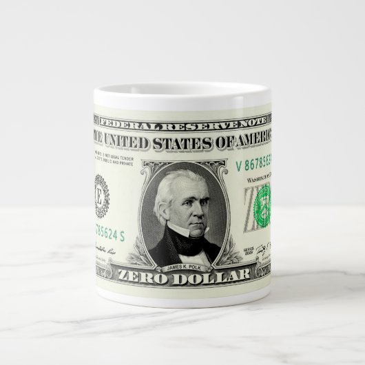 Null-Dollar-Schein Jumbo-Tasse (Vorderseite)