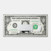 Null-Dollar-Schein Schreibtischunterlage (Tastatur & Maus)