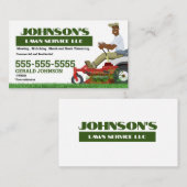 Null drehen Lawn Care Business Card Visitenkarte (Vorne/Hinten)