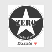 Null Ducks gegeben Star (weiß) Aufkleber (Blatt)