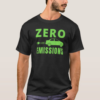Null Emissionen 100 Der Zeit Elektroauto Elektrofa T-Shirt