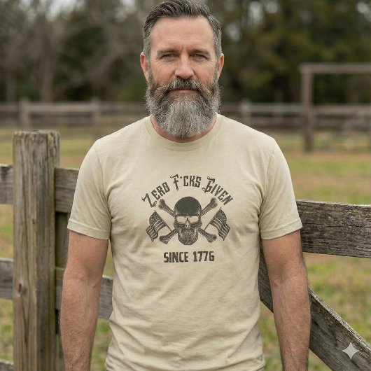 Null F*cks gegeben seit 1776, Skull T-Shirt