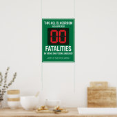 Null Fatalitäten von der Verwendung nur ASL. Poste Poster (Küche)