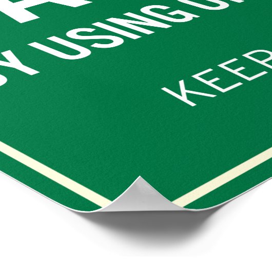 Null Fatalitäten von der Verwendung nur ASL. Poste Poster (Ecke)