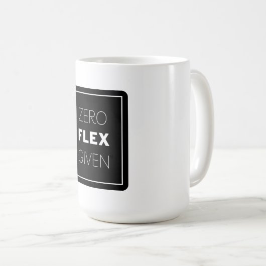 Null Flex mit modernem Quotendesign Kaffeetasse (VorderseiteRechts)
