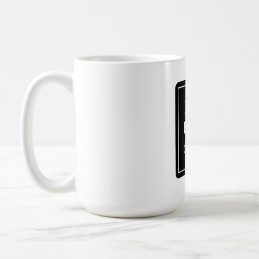 Null Flex mit modernem Quotendesign Kaffeetasse (Links)