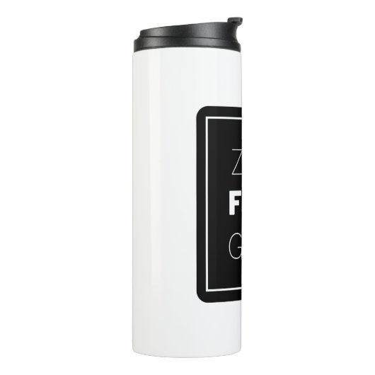 Null Flex mit modernem Quotendesign Thermosbecher (Nach links gedreht)