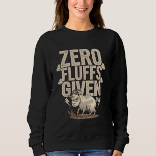 Null Fluffs angesichts des lustig wütenden Ziegenb Sweatshirt