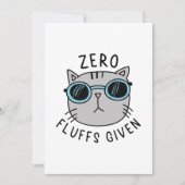 Null Fluffs gegeben Dankeskarte (Vorderseite)