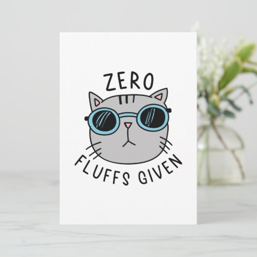 Null Fluffs gegeben Dankeskarte (Stehend Vorderseite)
