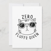 Null Fluffs gegeben Dankeskarte (Vorderseite)