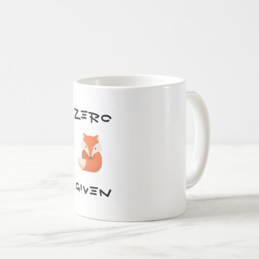 "Null Fox gegebene" Kaffee-Tasse Kaffeetasse (VorderseiteRechts)