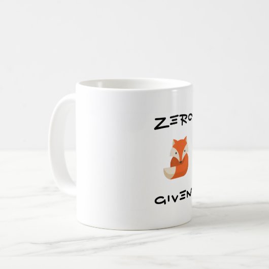 "Null Fox gegebene" Kaffee-Tasse Kaffeetasse (Vorderseite Links)