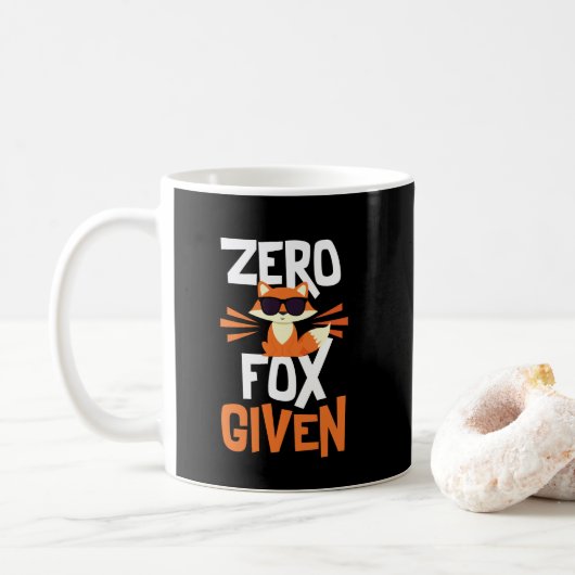 Null Fox gegebene lustige Zitat-Tasse Kaffeetasse (Mit Donut)