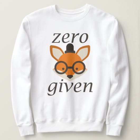 Null Fuchs gegeben Sweatshirt (Design vorne)
