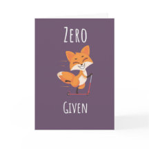 Null Fuchs Gegebene Lustige Fuchs Pun Karten Niedl