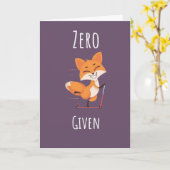 Null Fuchs Gegebene Lustige Fuchs Pun Karten Niedl (Gelbe Blume)