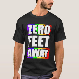 Null Fuß entfernt Schwule Lustige Dating-App LGBTQ T-Shirt