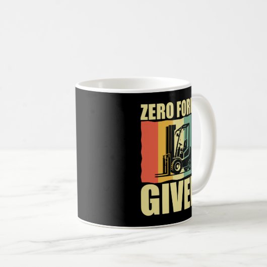 Null Gabel mit lustigem Gabelstaplerpuffer Kaffeetasse (VorderseiteRechts)