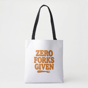 Null Gabeln gegeben Lustige Retro-Tasche Tasche