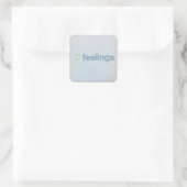 Null Gefühle Einfache Tech-Meme-Aufkleber AI Humor Quadratischer Aufkleber (Tasche)