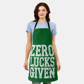 Null Glück gegeben Lustiges St. Patrick's Day Iris Schürze (Getragen)