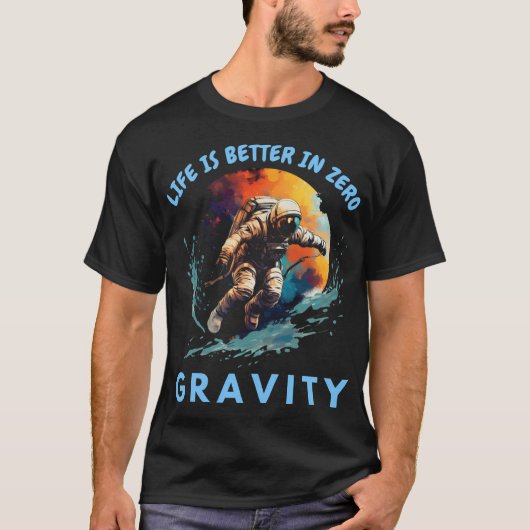 Null Gravitation Abenteuer mit Astronauten T-Shirt (Vorderseite)