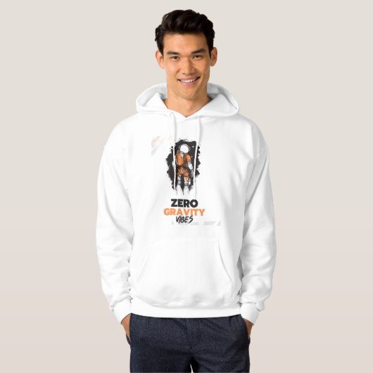 Null Gravitation vibes Raum motivierend markiert Hoodie (Vorne ganz)
