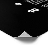 Null Gravity Badezimmer Vollweißer Text Poster (Ecke)