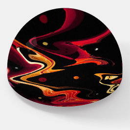 Null Gravity-Malerei Abstrakt in Orange und Black Briefbeschwerer