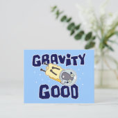 Null Gravity Sheep Postkarte (Stehend Vorderseite)