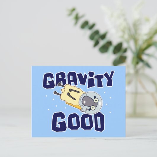 Null Gravity Sheep Postkarte (Stehend Vorderseite)