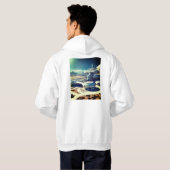 Null Gravity Technology Print Art Hoodie (Schwarz voll)